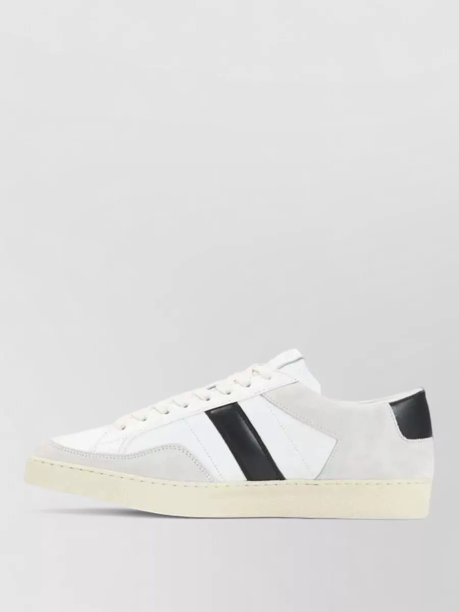 Tom Ford Leather Striped Low-Top Sneakers
