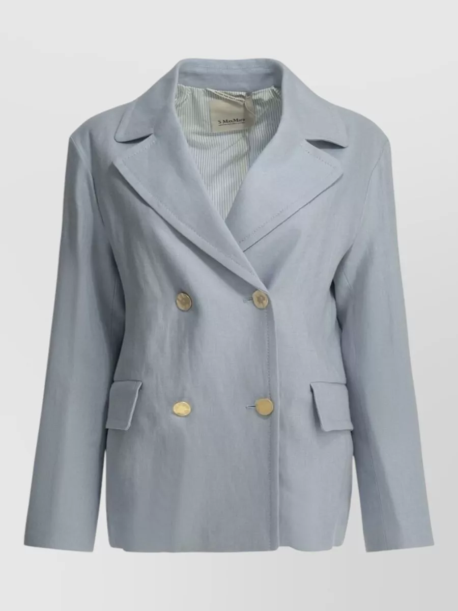 S Max Mara linen double-breasted blazer