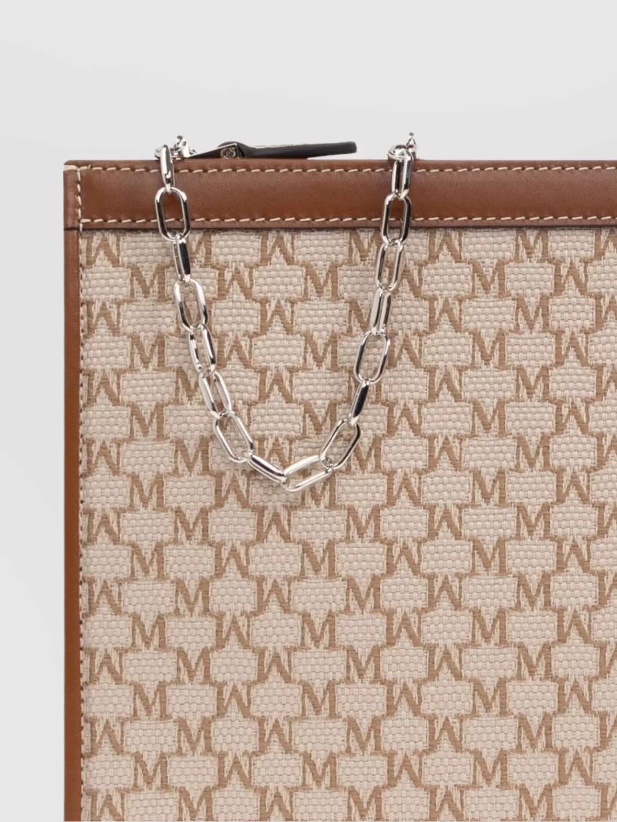 Max Mara Hand Chain Strap Contrast Trim Clutch Bag
