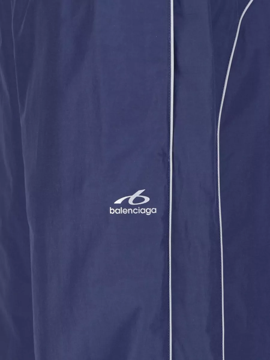 Balenciaga Mid-Rise Wide-Leg Tracksuit Pants
