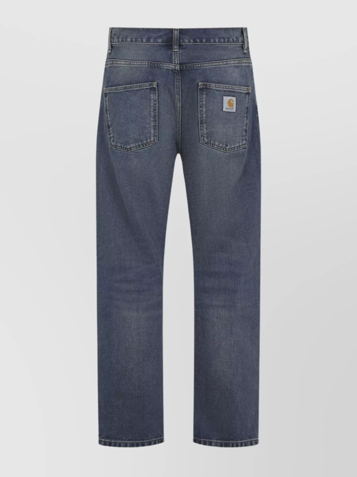 Carhartt Wip Mid-rise Organic Cotton Trousers In Blue