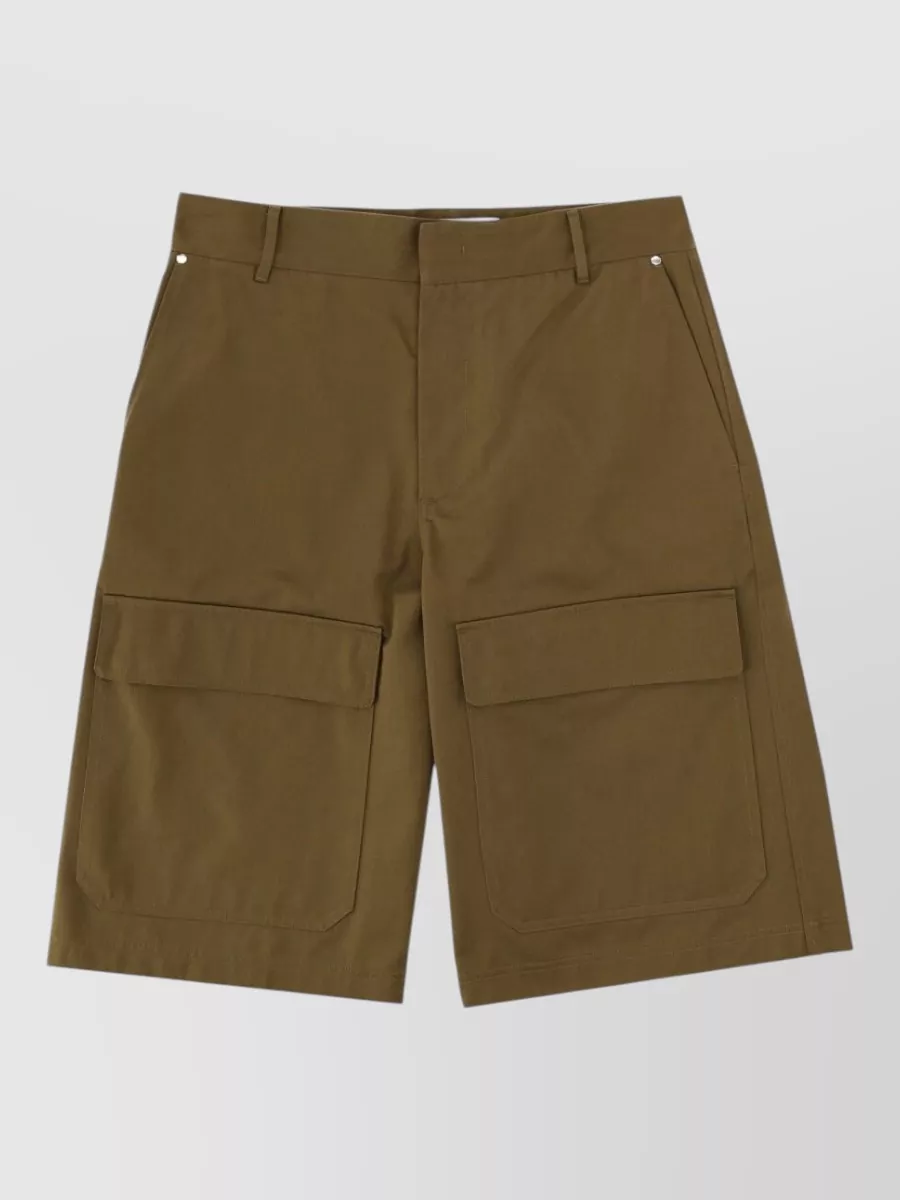 MSGM cotton logo-patch shorts