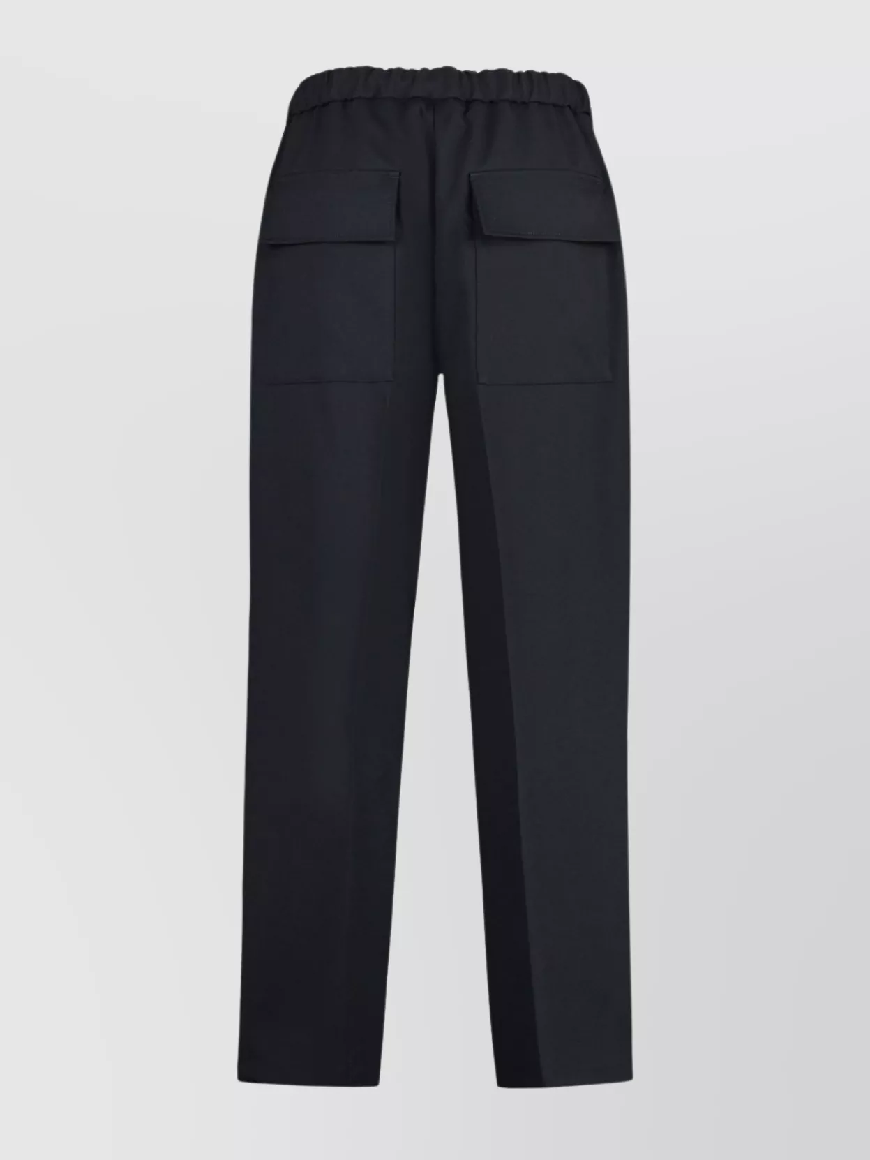 Jil Sander Elastic Waistband Cropped Trousers With Flap Pockets