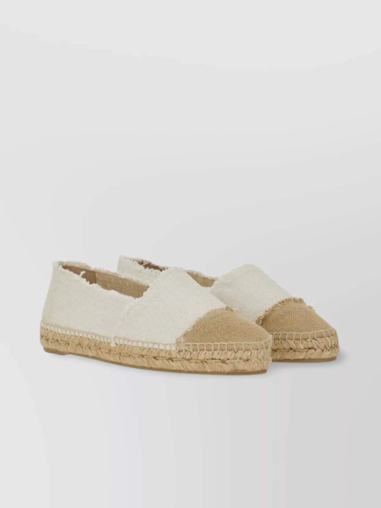 Castaner Frayed Edge Round Toe Jute Sole Espadrilles