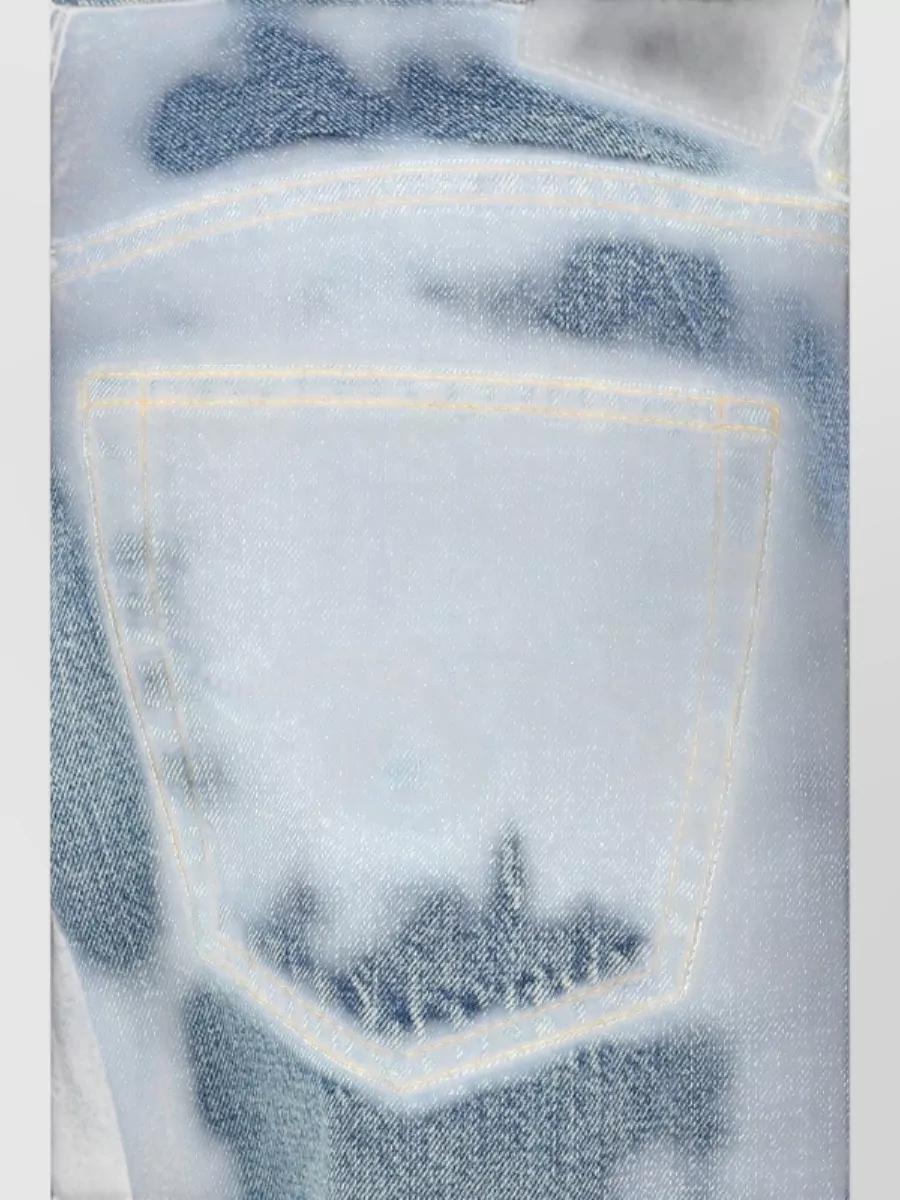 R13 Cropped Distressed Cotton Jeans