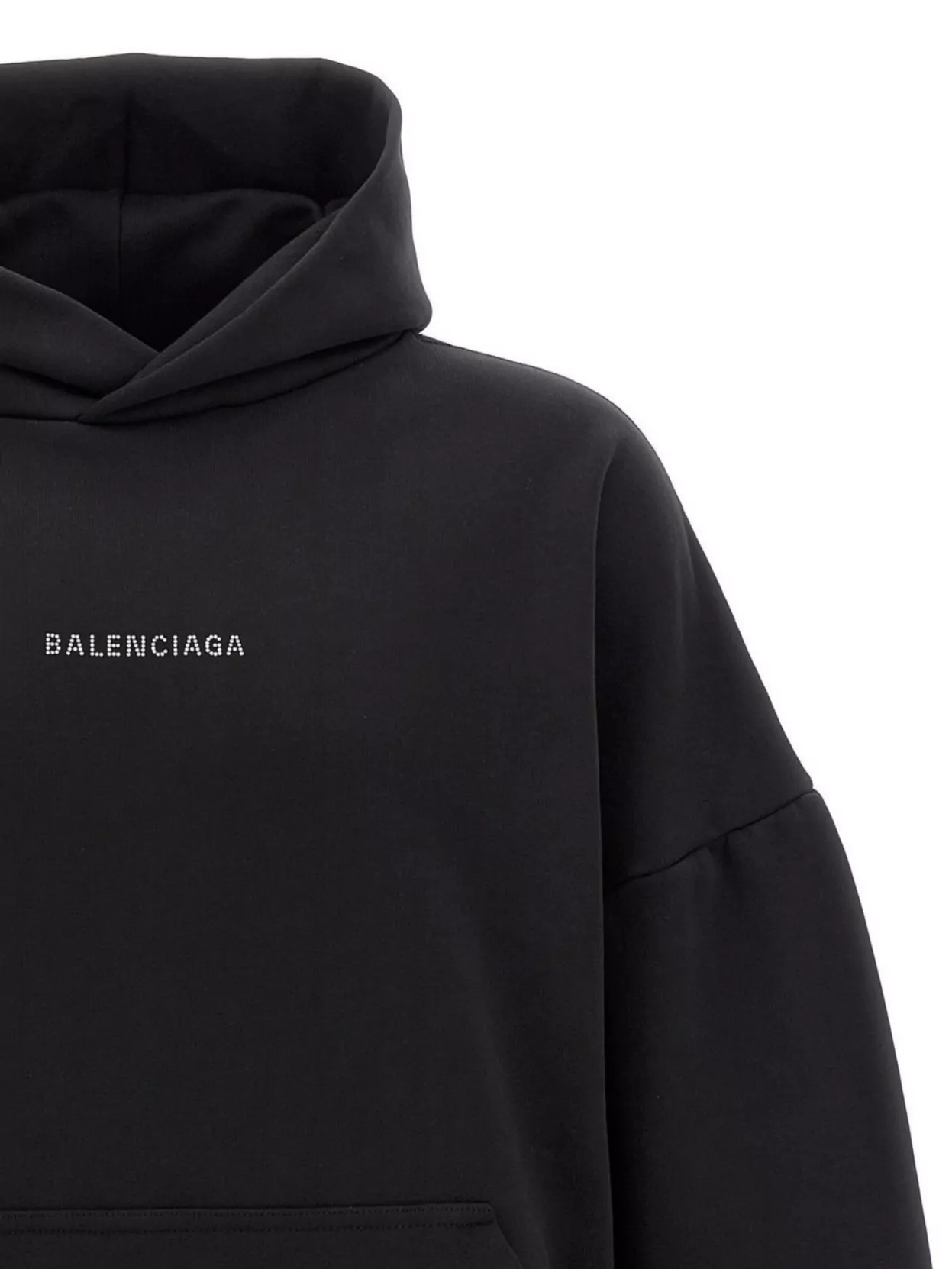 Shop Balenciaga Strass Back Detail Hoodie