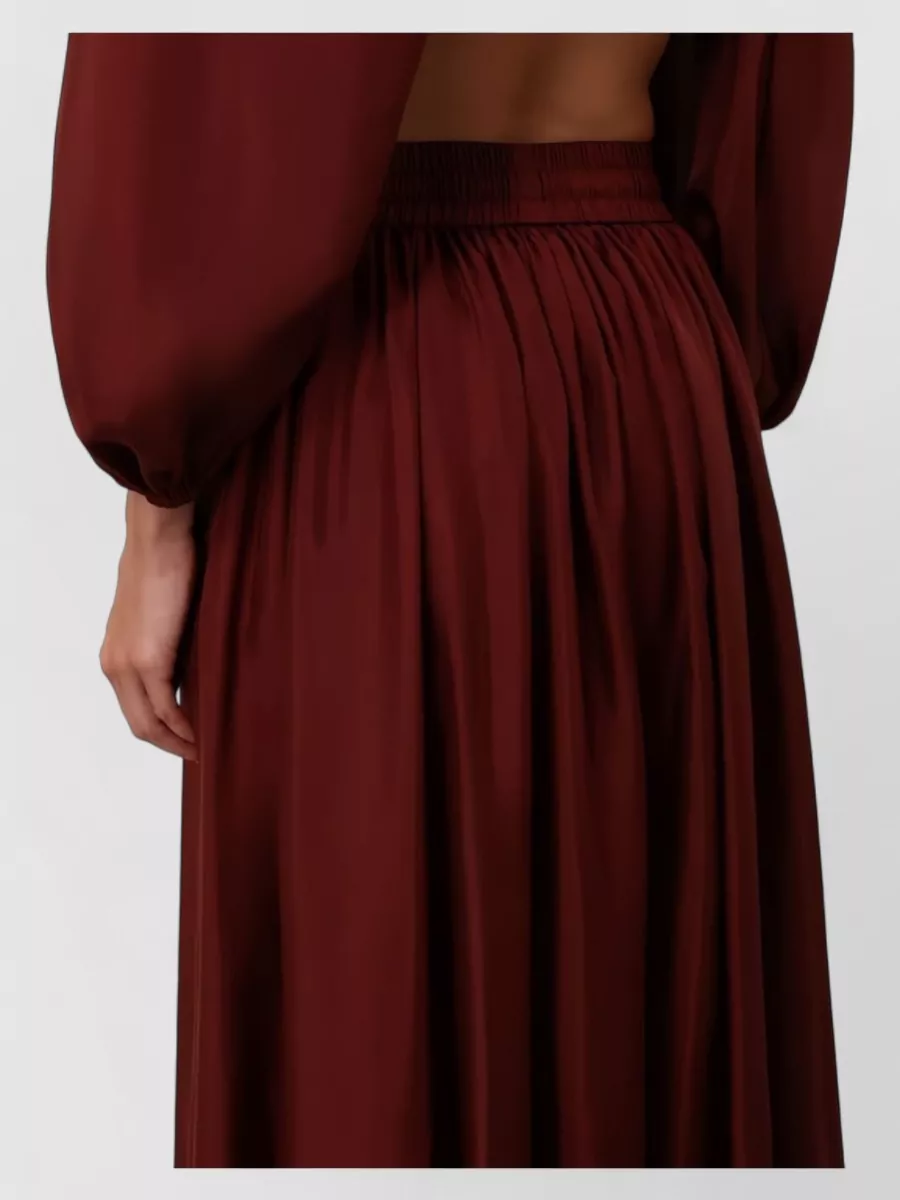 Zimmermann Silk Gathered Asymmetric Maxi Skirt