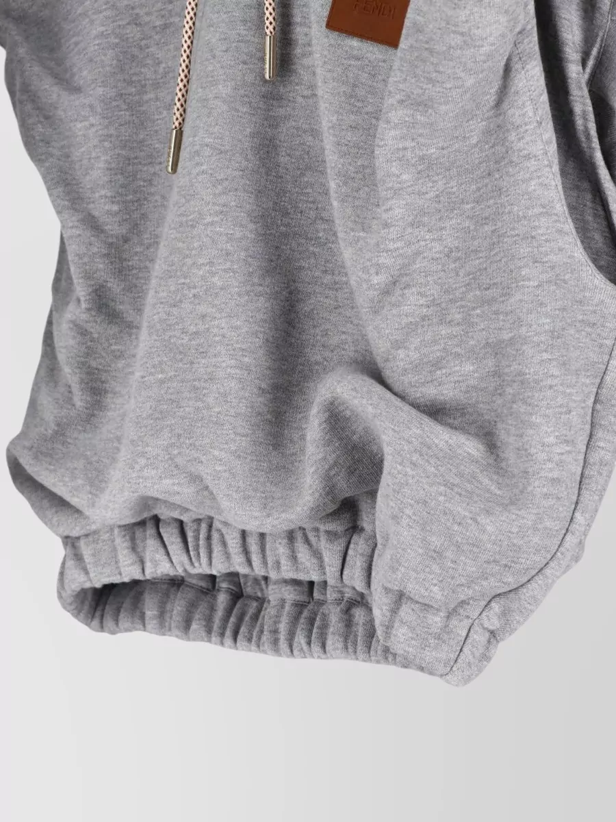 Fendi Cotton Sleeveless Cropped Hoodie