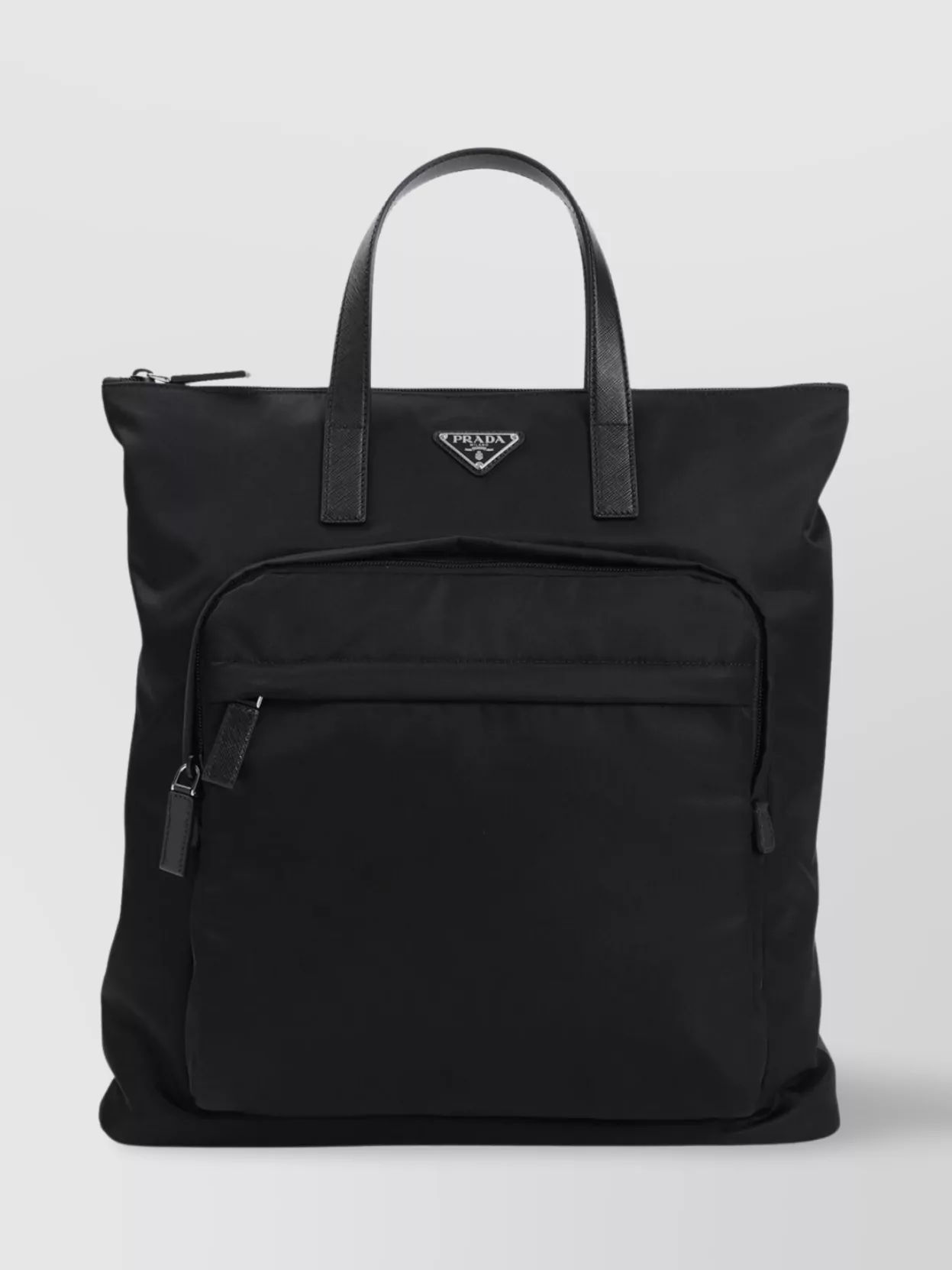 Prada Tote Backpack With Adjustable Straps And Front Pockets