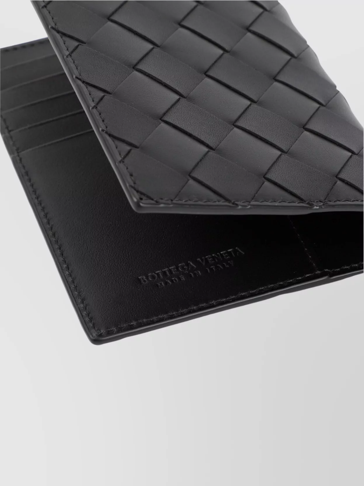 Bottega Veneta Woven Leather Travel Document Holder