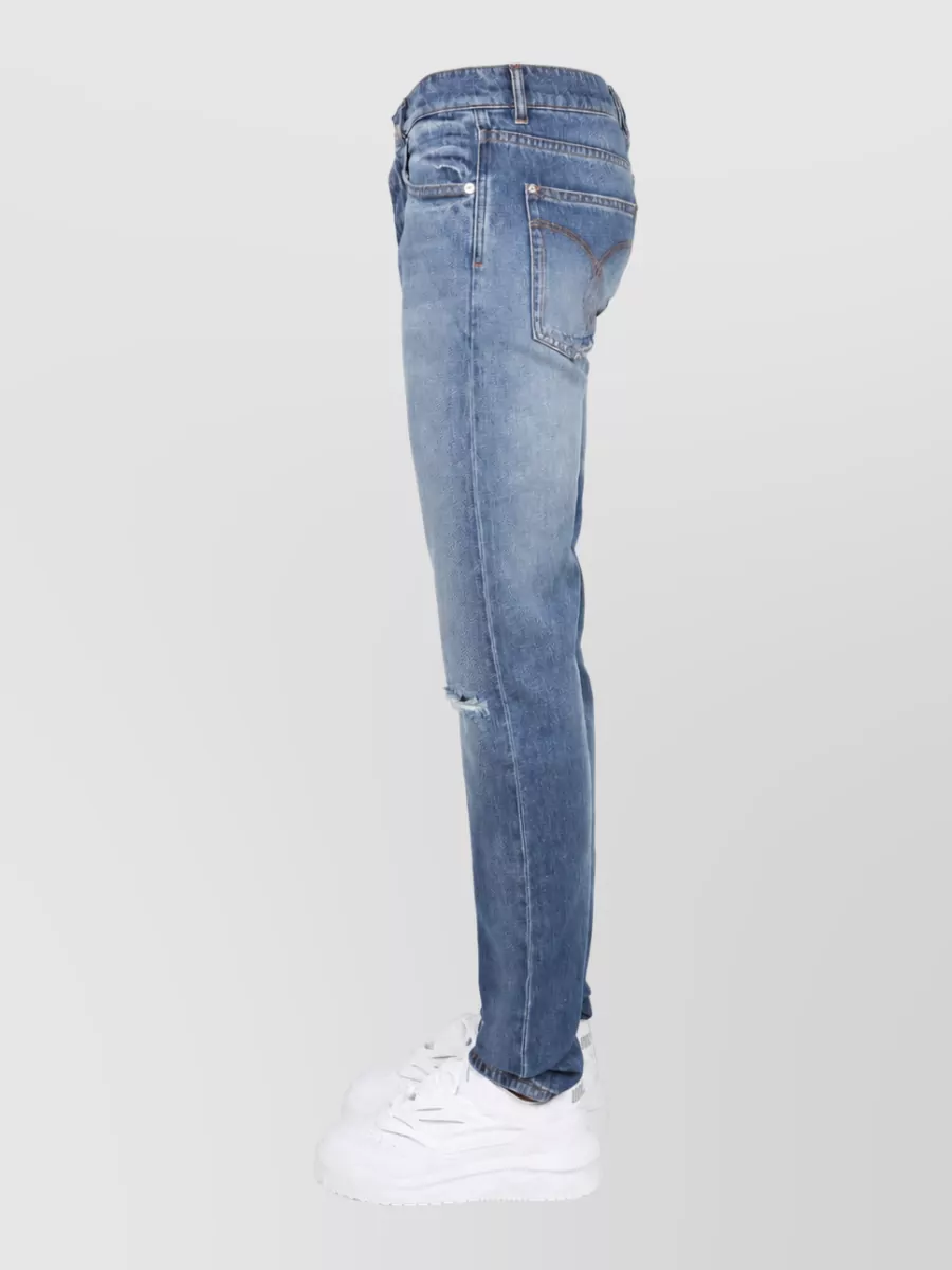 Versace Logo Patch Denim Jeans
