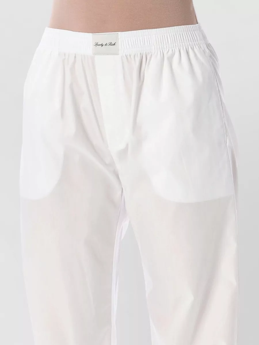 Sporty & Rich Cotton Poplin Relaxed-Fit Pyjama Bottoms