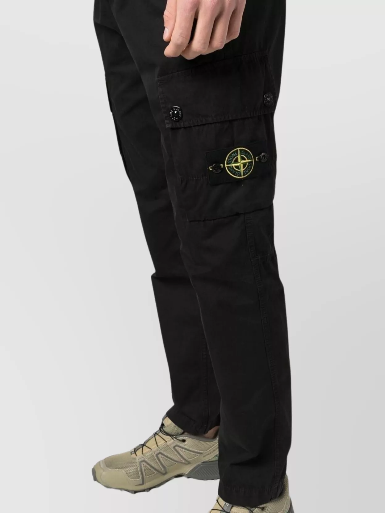 Stone Island Cargo Trousers In Organic Cotton