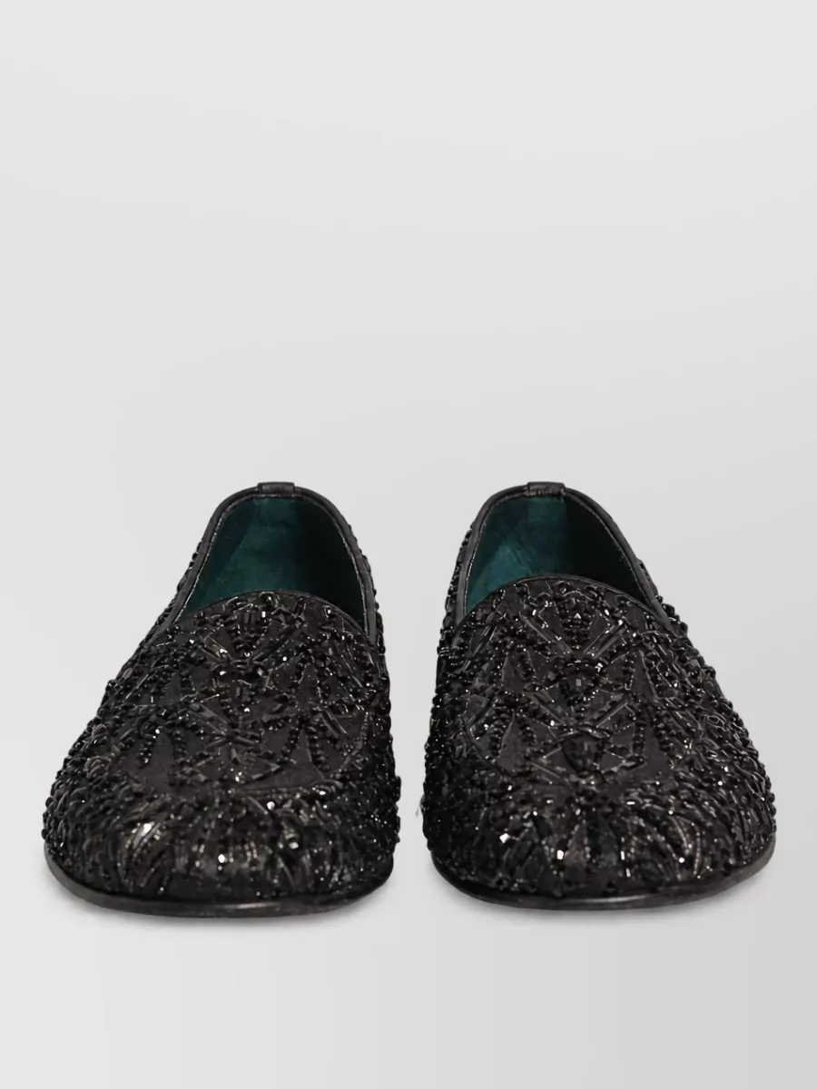 Dolce&Gabbana leather embroidered loafers