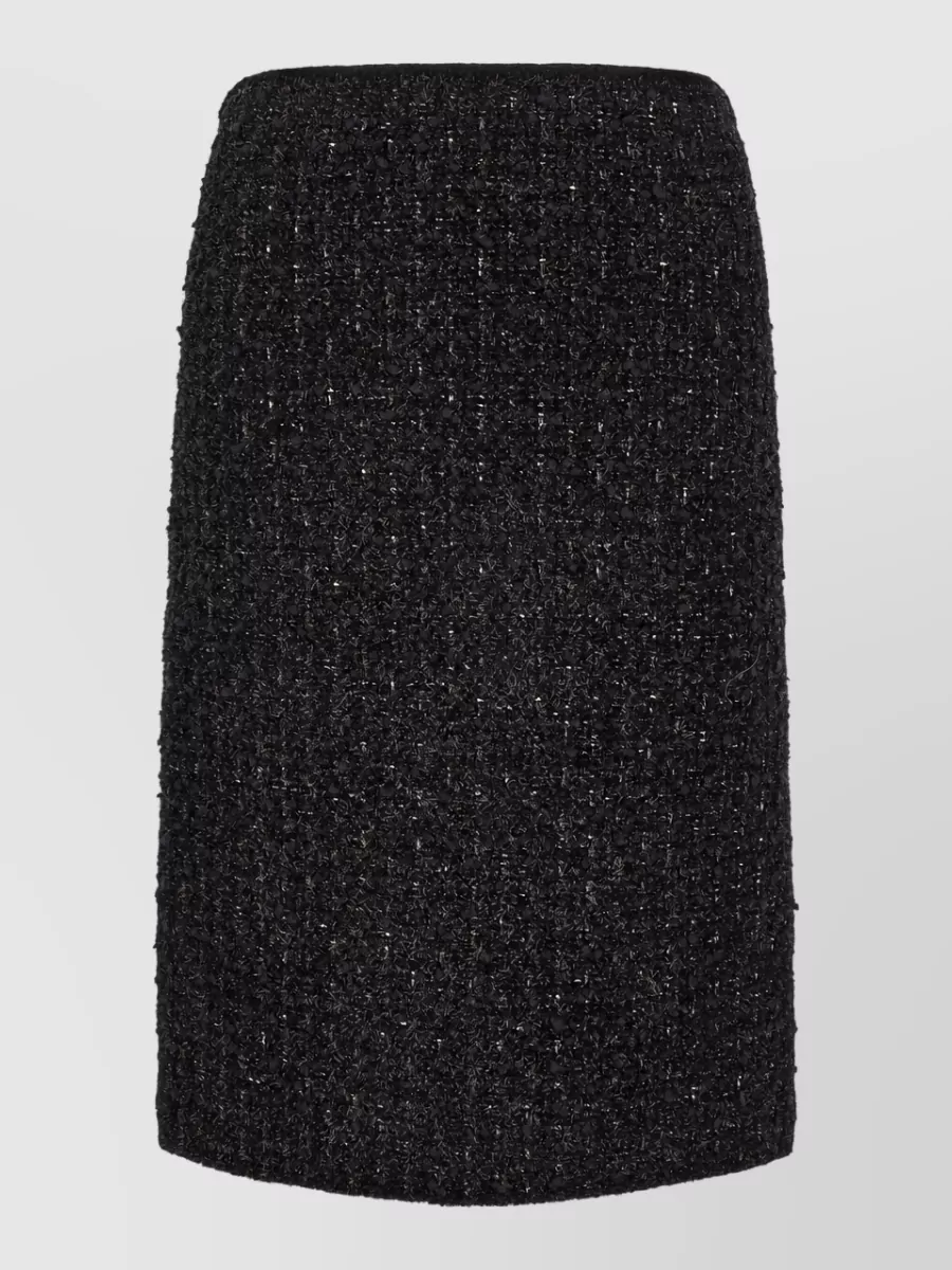 Tory Burch Metallic tweed fitted skirt