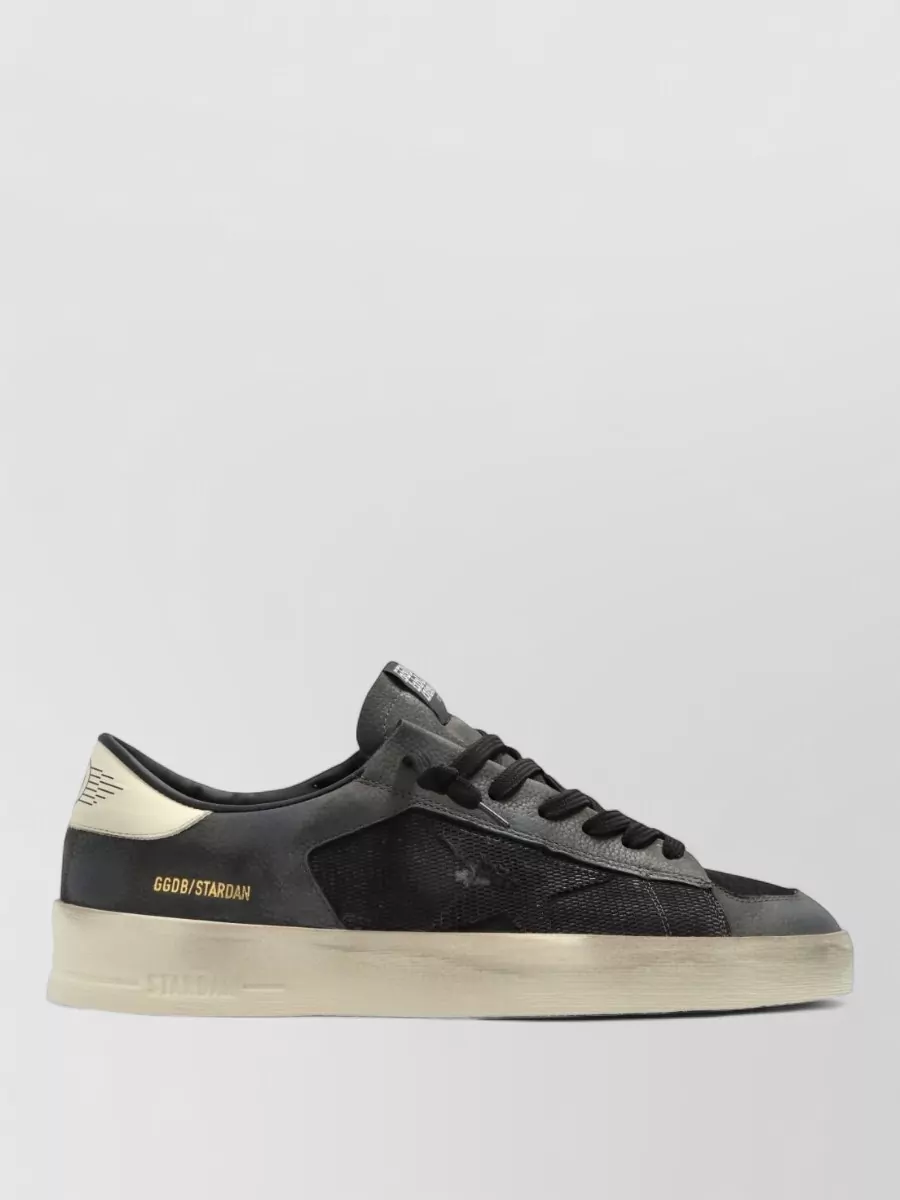 Golden Goose Stardan Leather Sneakers Contrast Sole Design