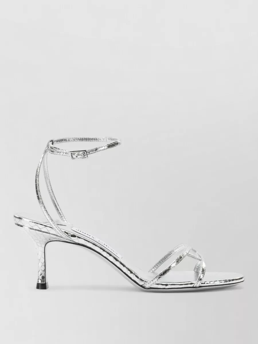 Jimmy Choo Metallic Open Toe Heeled Sandals In Multi