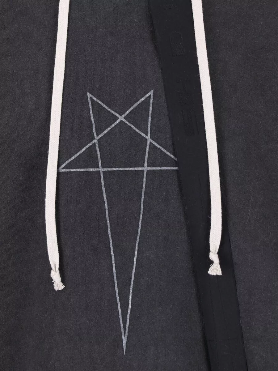 Rick Owens Drkshdw Printed Oversized Cotton Hoodie