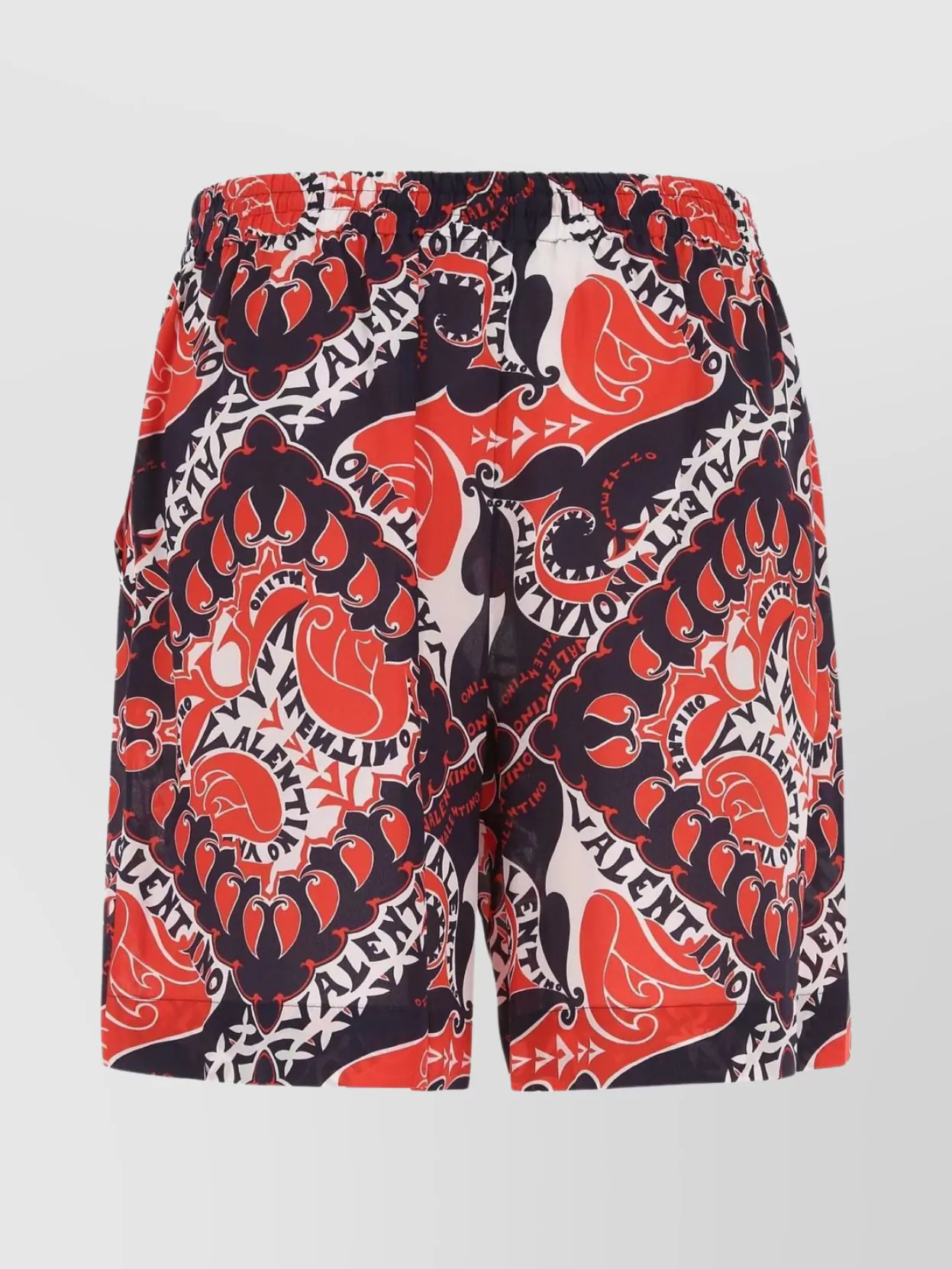 Shop Valentino Bermuda Shorts In Printed Crepe