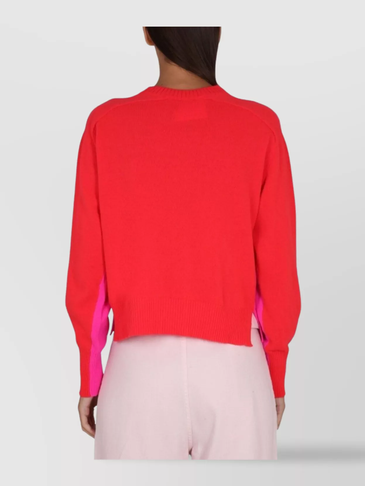 Philosophy Logo Embroidered Crew Neck Knitwear With Ribbed Cuffs