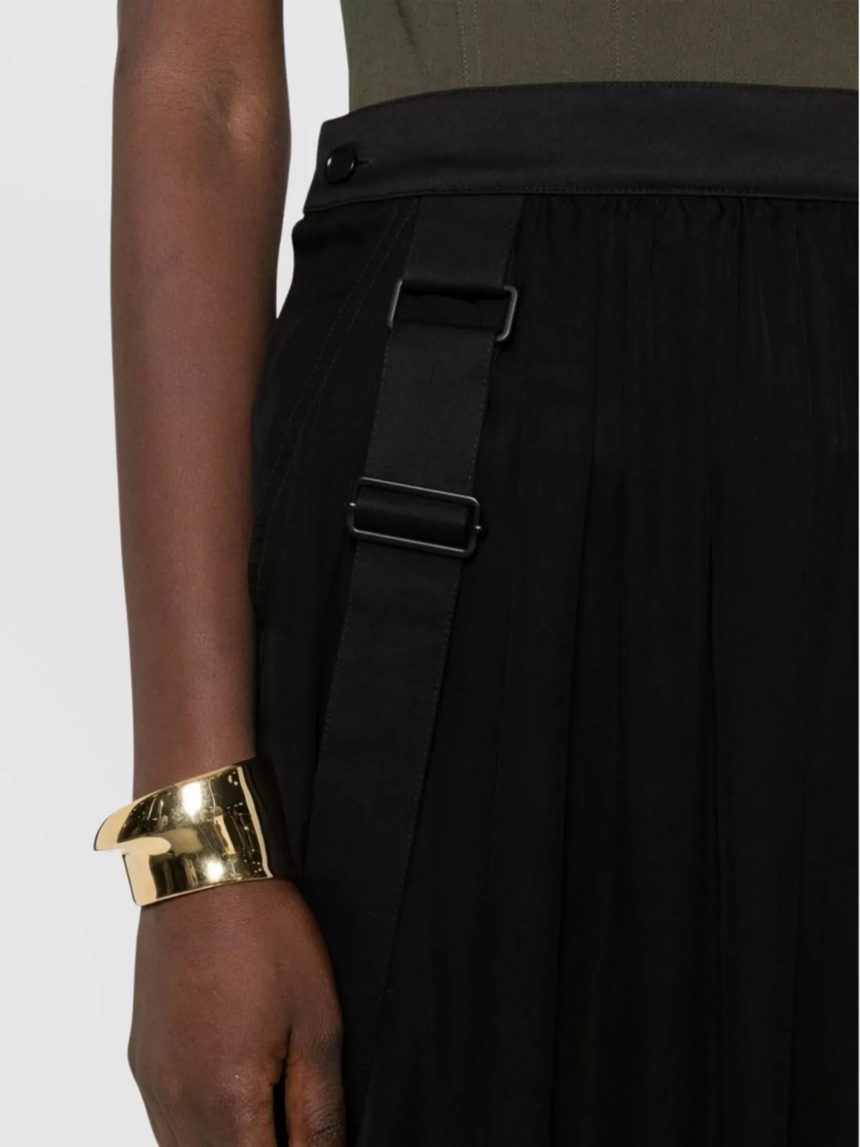 Max Mara Long Silk Chiffon Skirt With High Waist