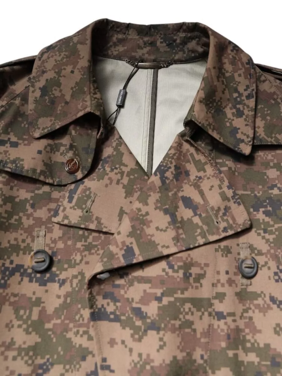 Dolce&Gabbana Camouflage Double-Breasted Trench Coat