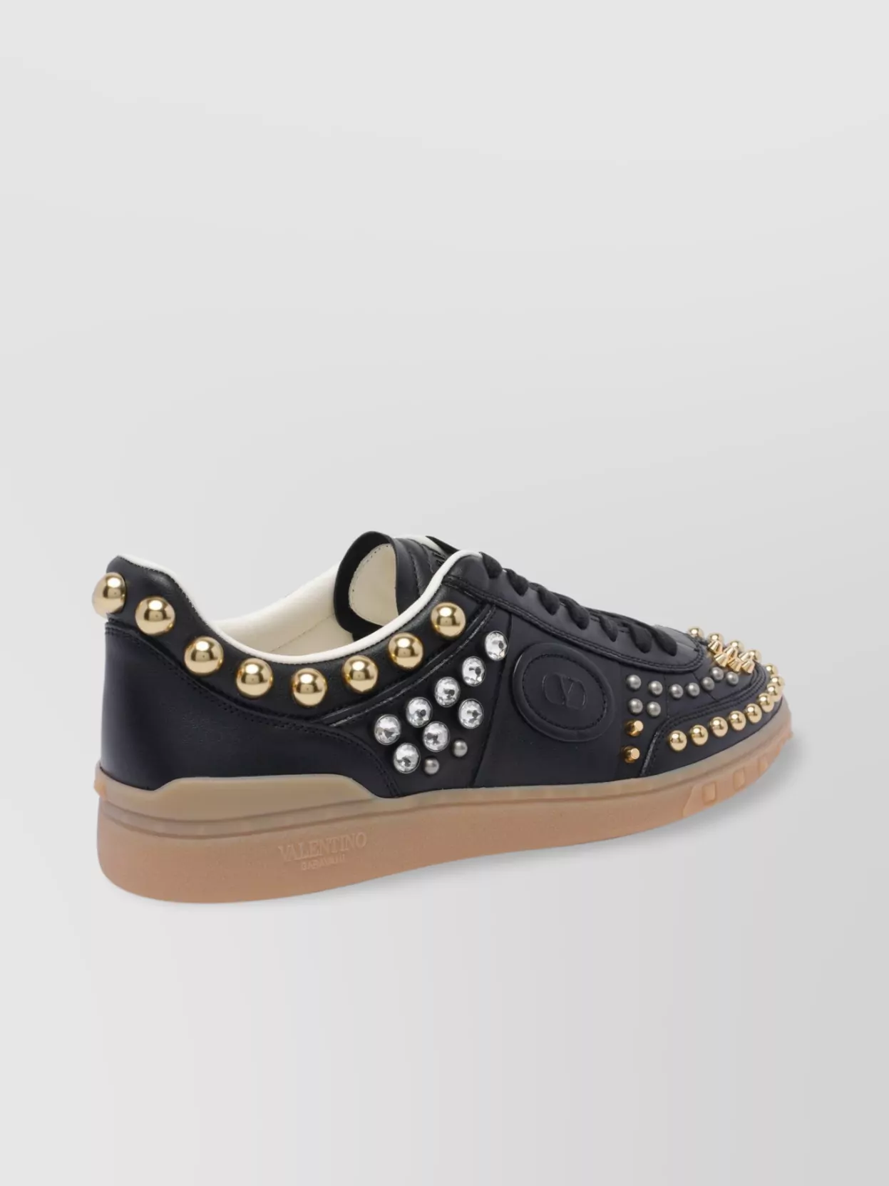 Valentino Garavani Low Top Studded Leather Sneakers