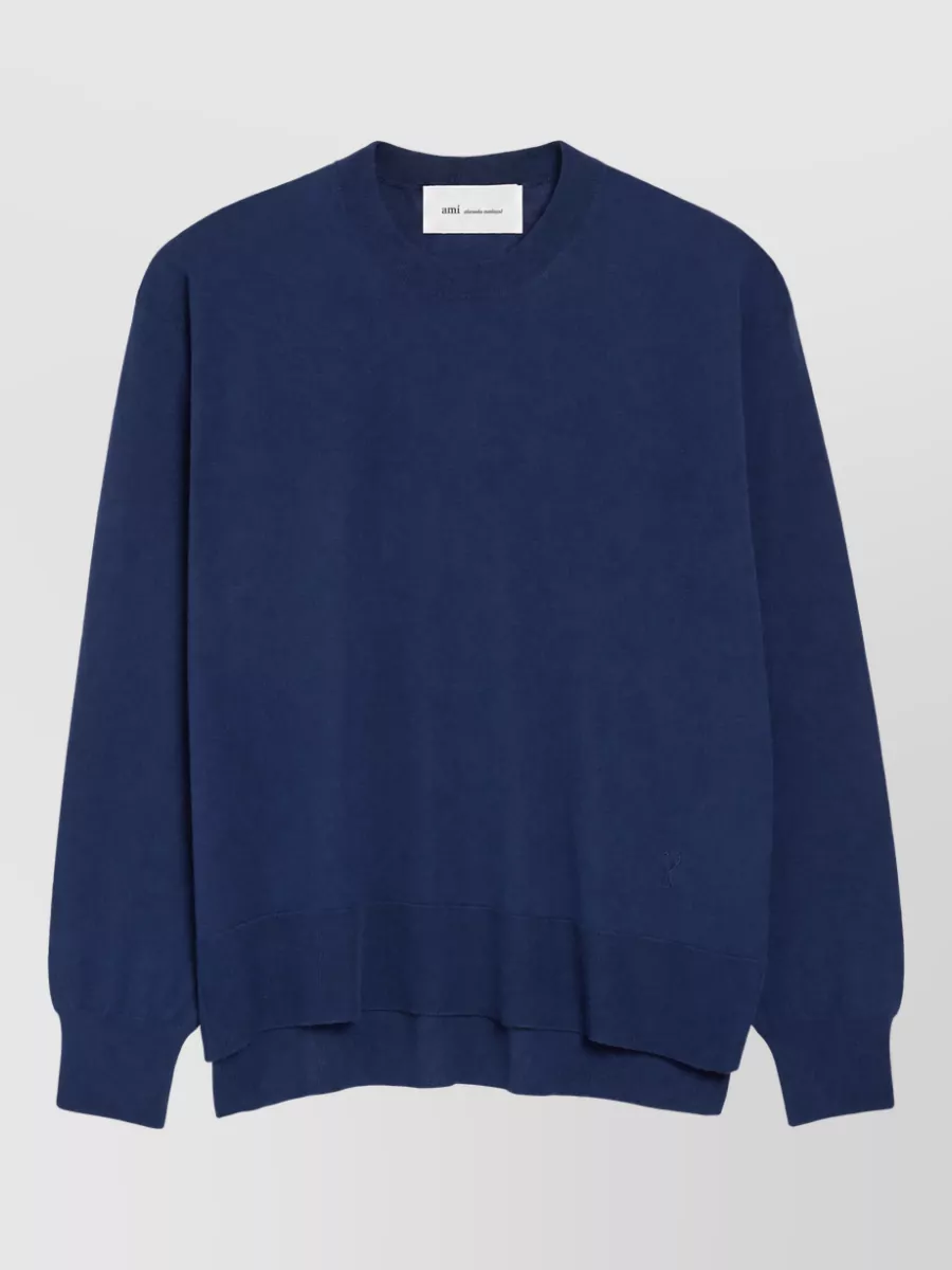Ami Paris Wool silk crewneck sweater