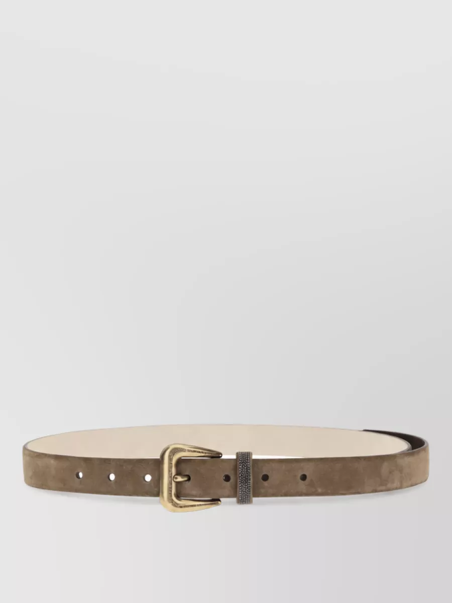 Brunello Cucinelli Suede Leather Belt