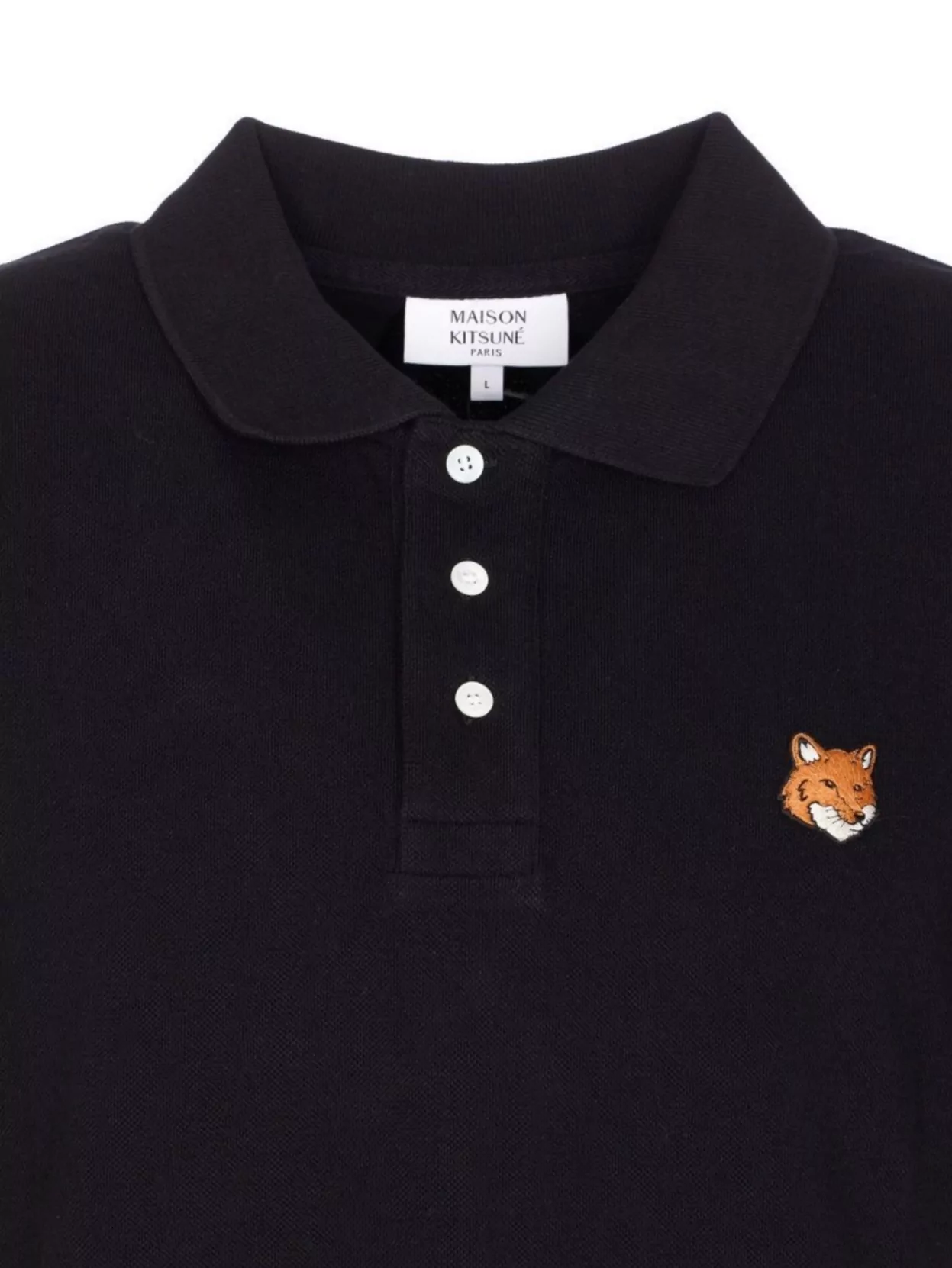 Maison Kitsuné Fox Head Polo Shirt Regular Fit Short Sleeves