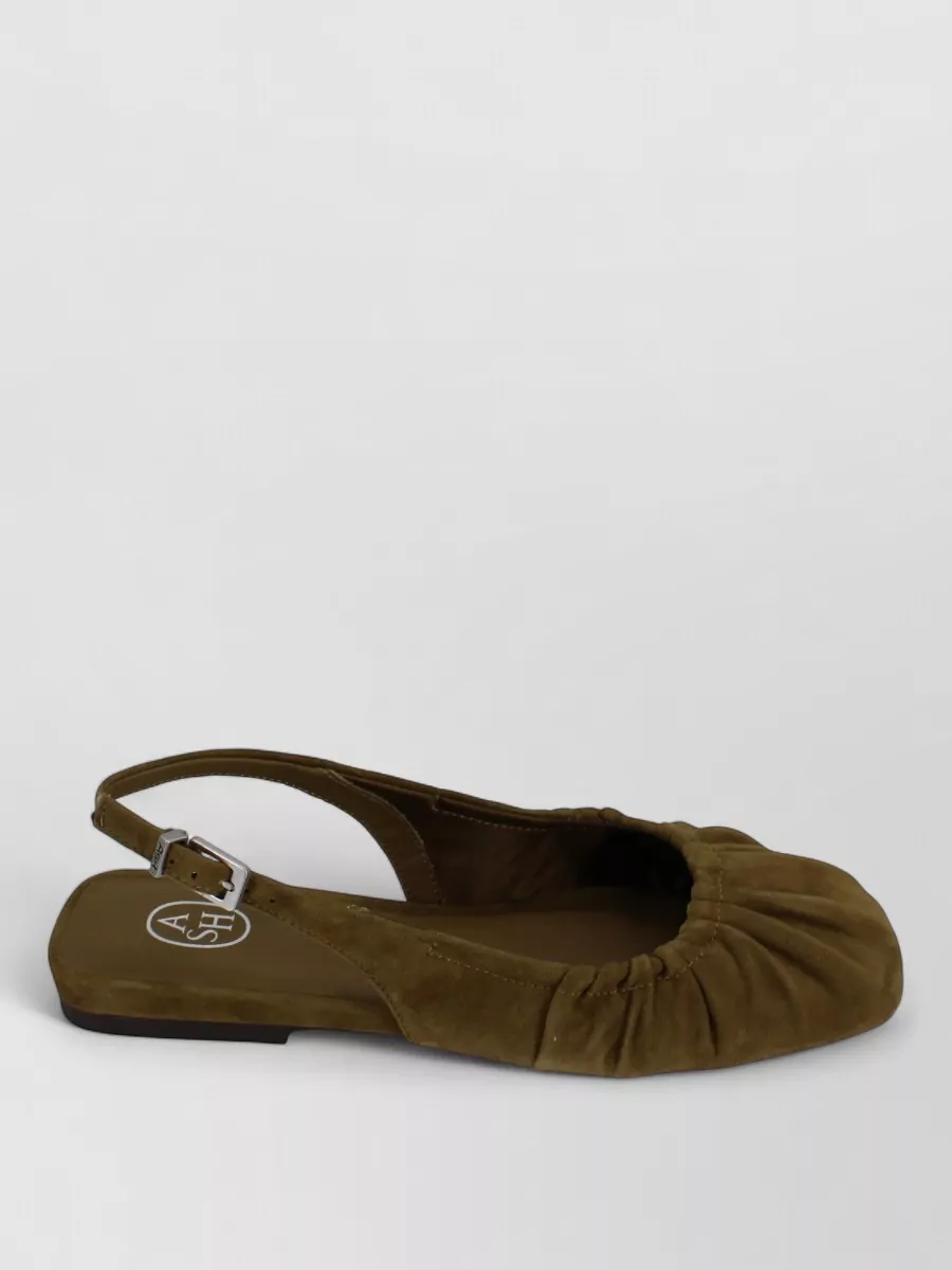 Ash Slingback Ballet Flats Square Toe Design In Green