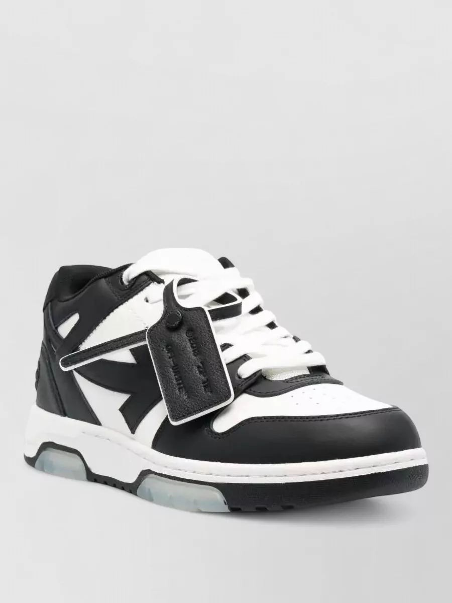 Off-White leather lace-up sneakers