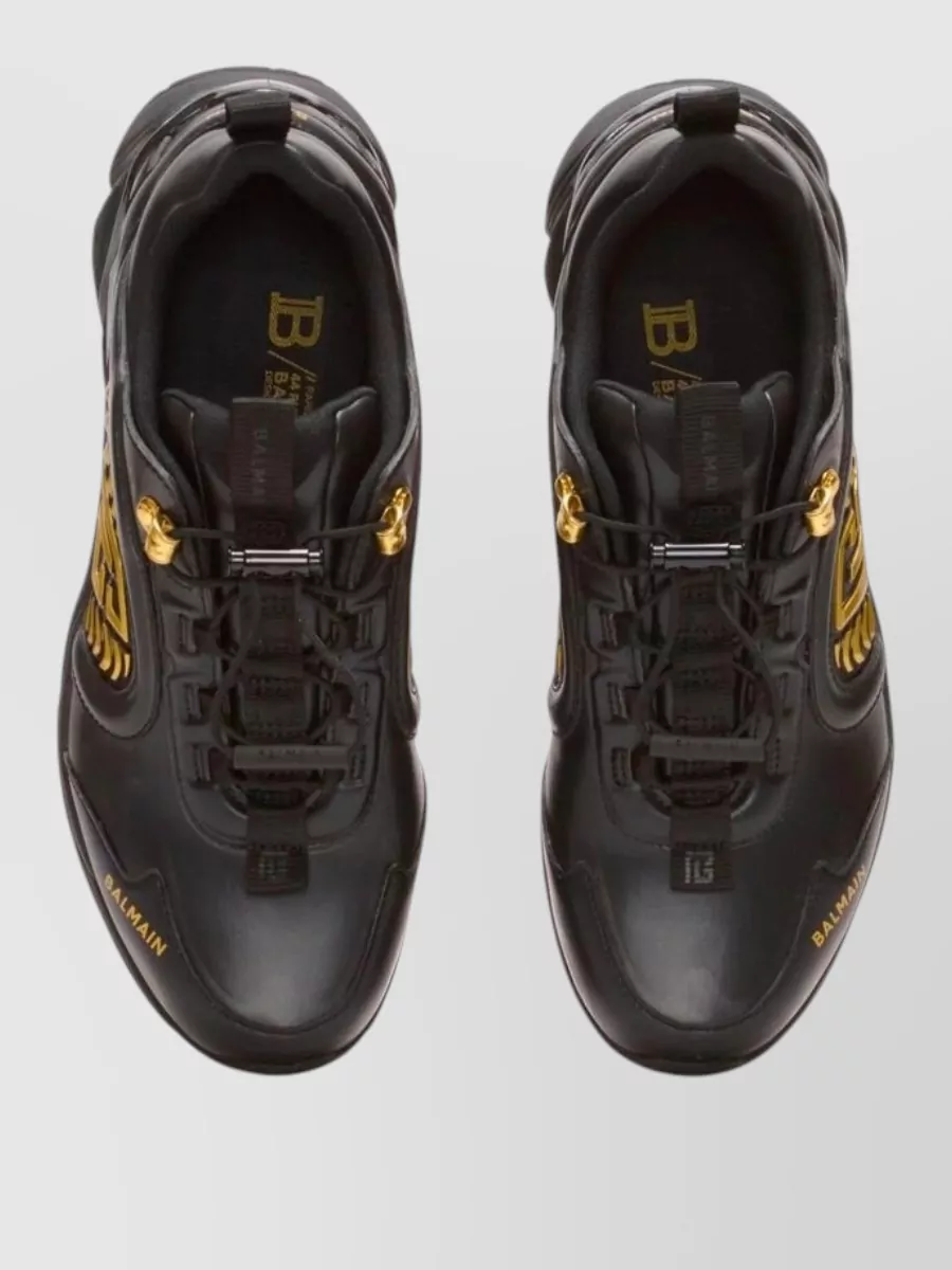Balmain Leather Low-Top Sneakers