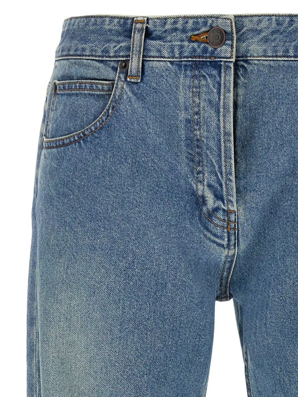 The Row Belt Loops Faded Wash Five-pocket Jeans In Blue