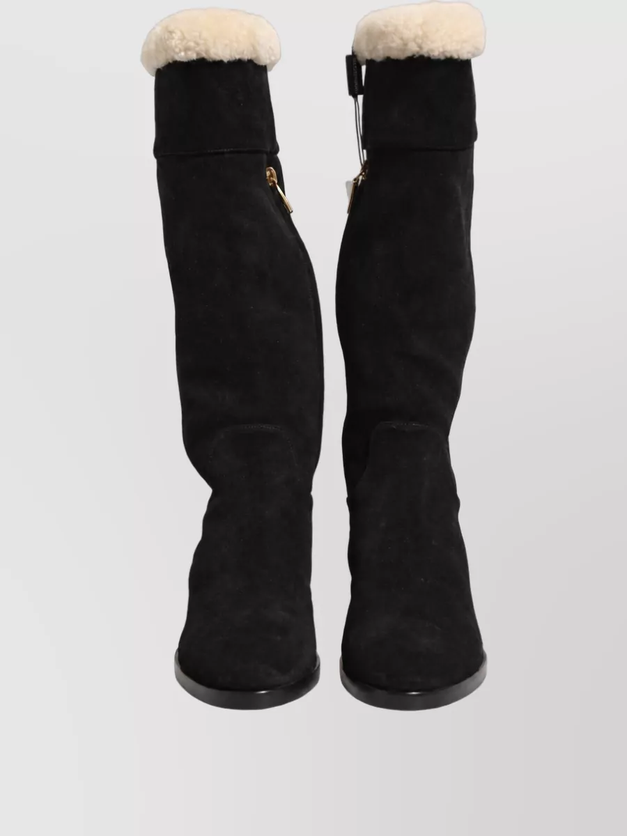 Dolce&Gabbana Suede Leather Knee-High Boots