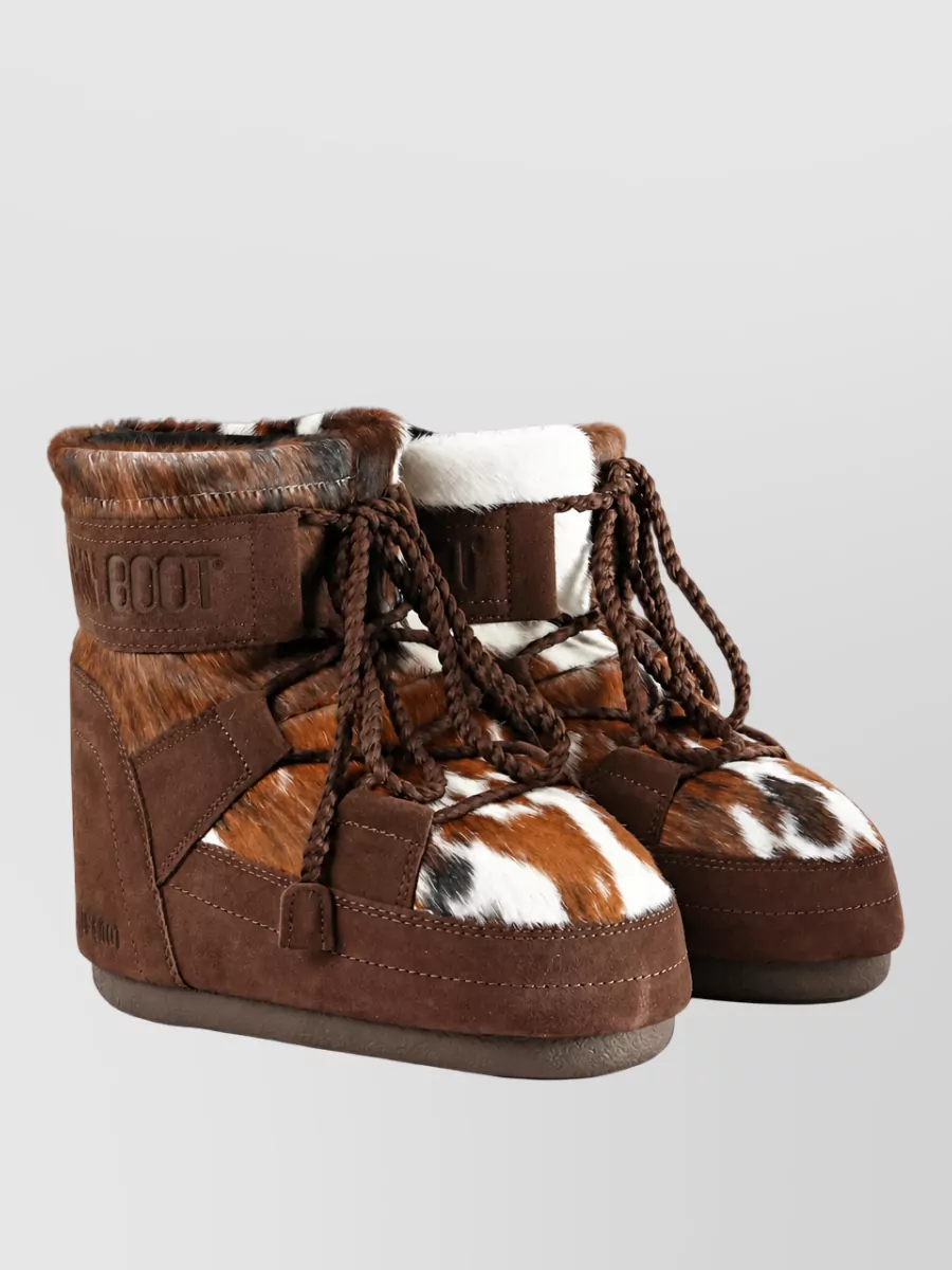 Moon Boot leather slip-on slippers