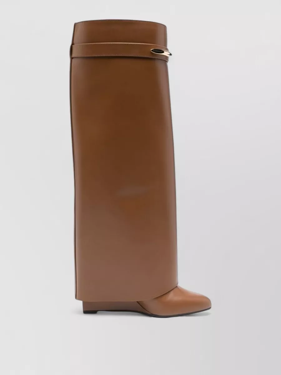 Givenchy Wedge Heel Knee High Pointed Toe Boots