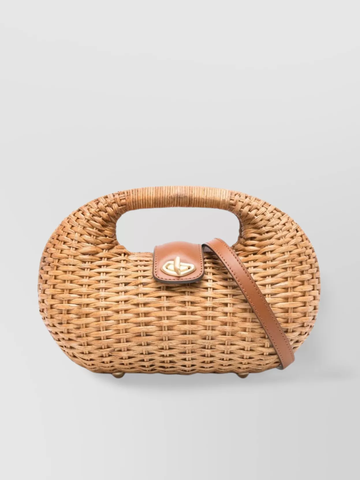 Cult Gaia Handbag With Detachable Strap And Woven Texture