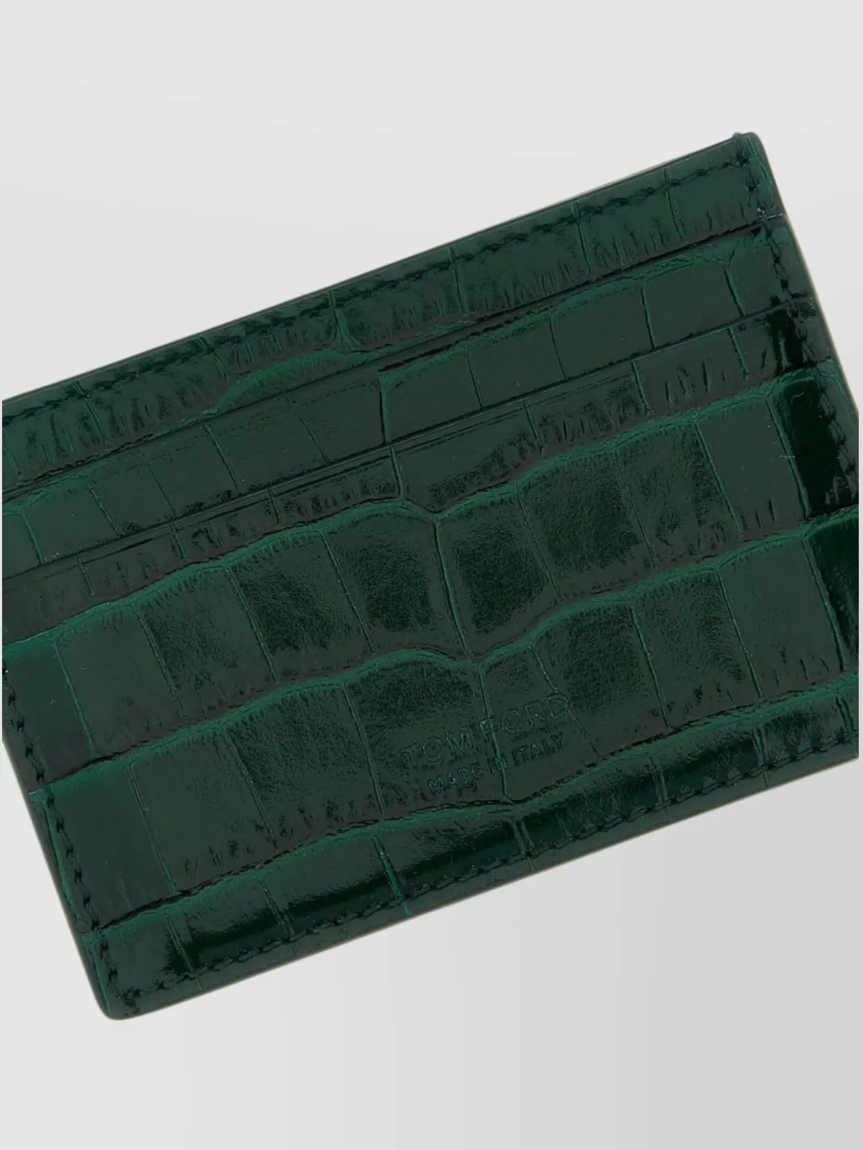 Tom Ford Crocodile Texture Card Holder Compact Design