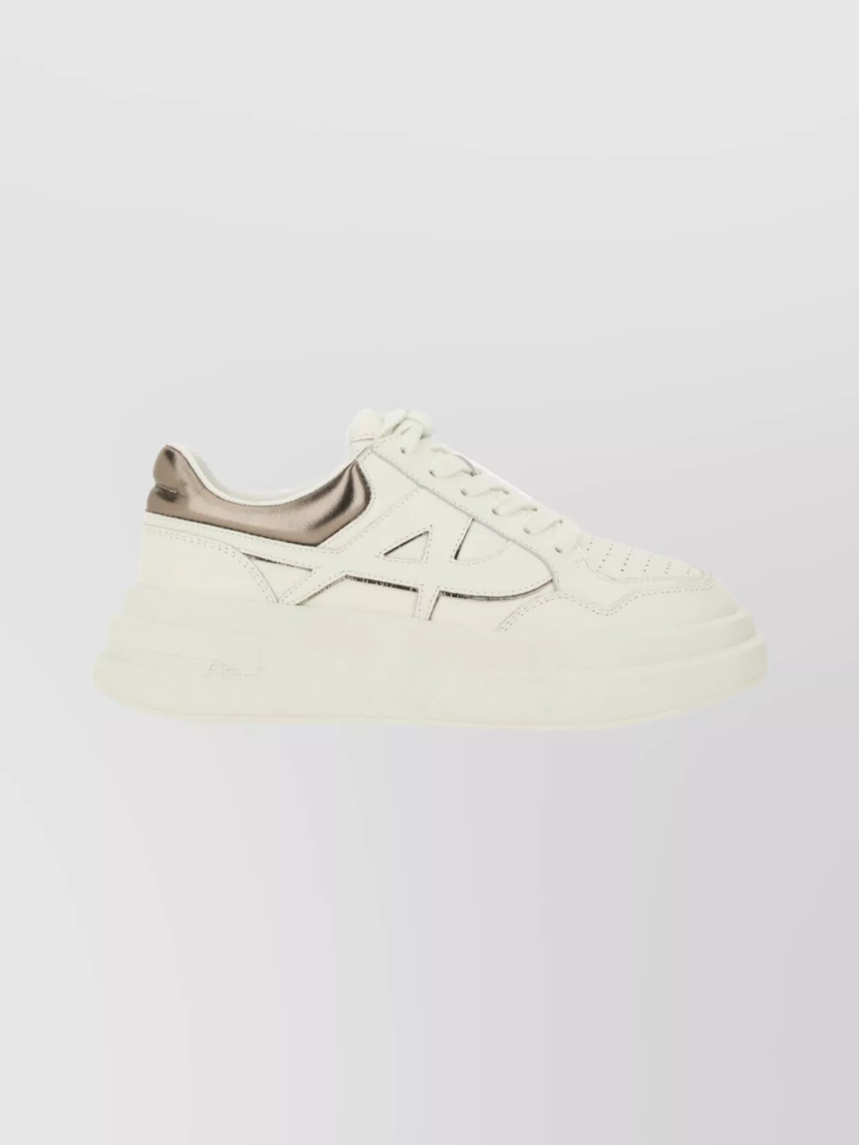Ash Stylish Sneakers With Metallic And Perforated Design