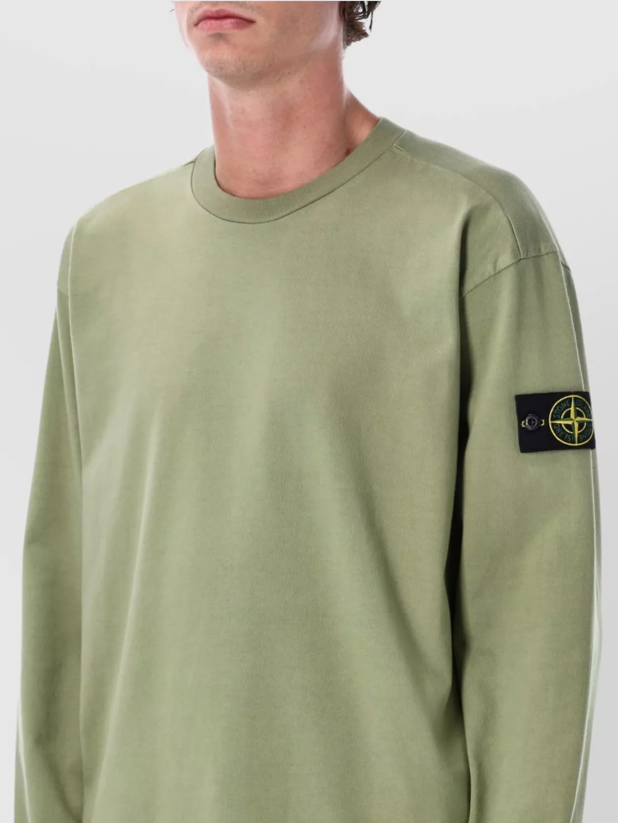 Stone Island Heavyweight Cotton Jersey Long Sleeve Top