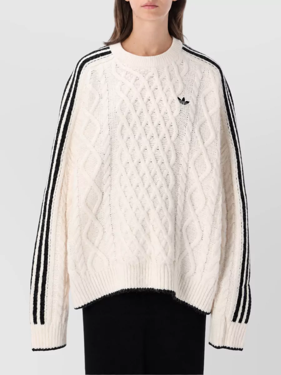 Adidas Originals oversized cable knit jumper