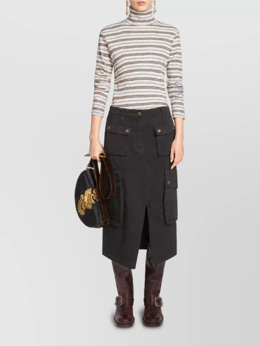 Dries Van Noten Knee-Length Cargo Skirt