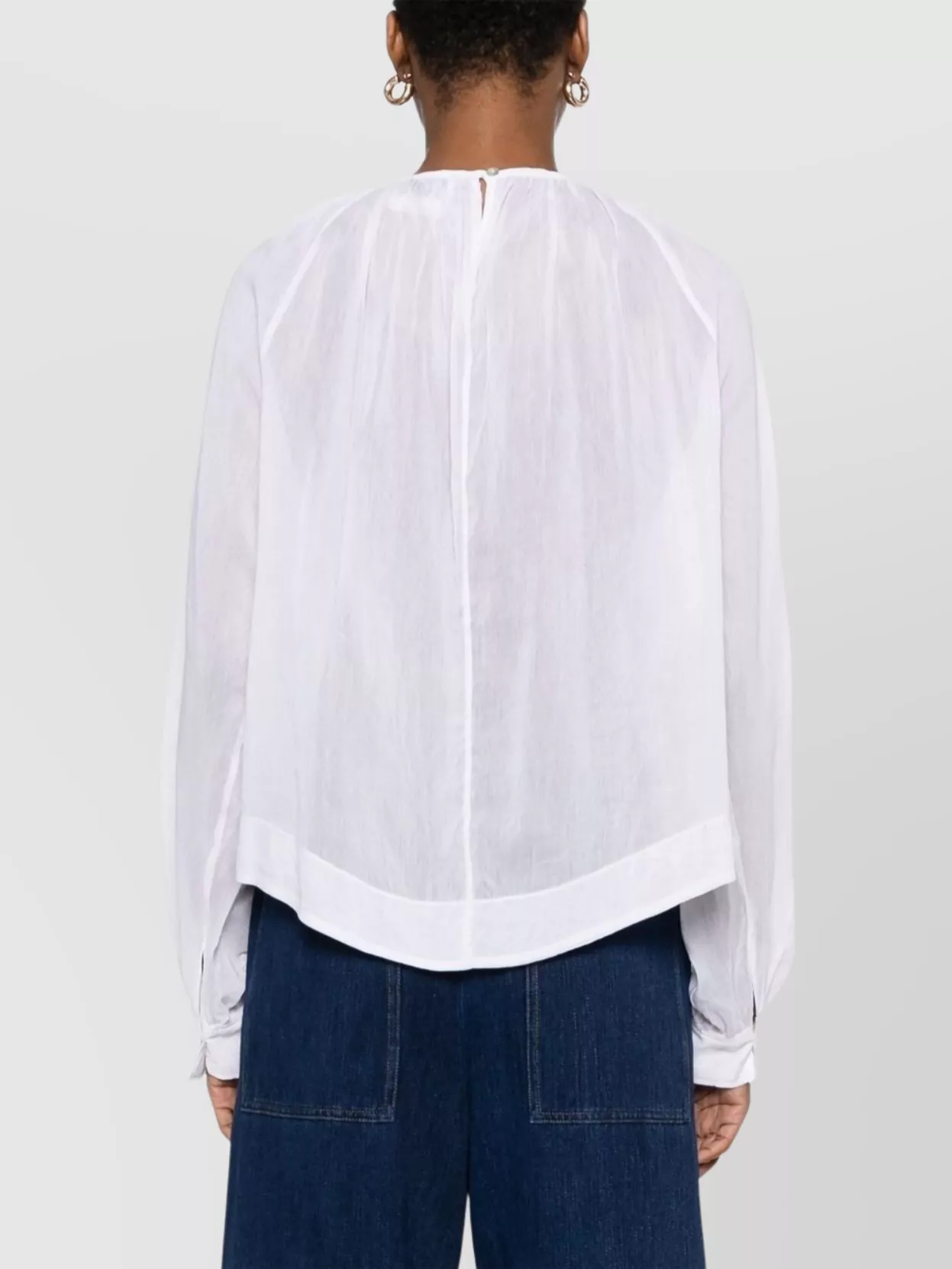 Shop Forte Forte Embellished Neckline Blouse Ruched Detailing