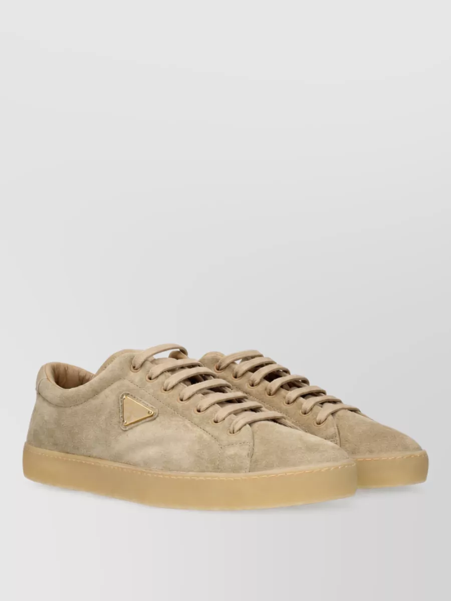 Prada Suede Leather Lace-Up Sneakers