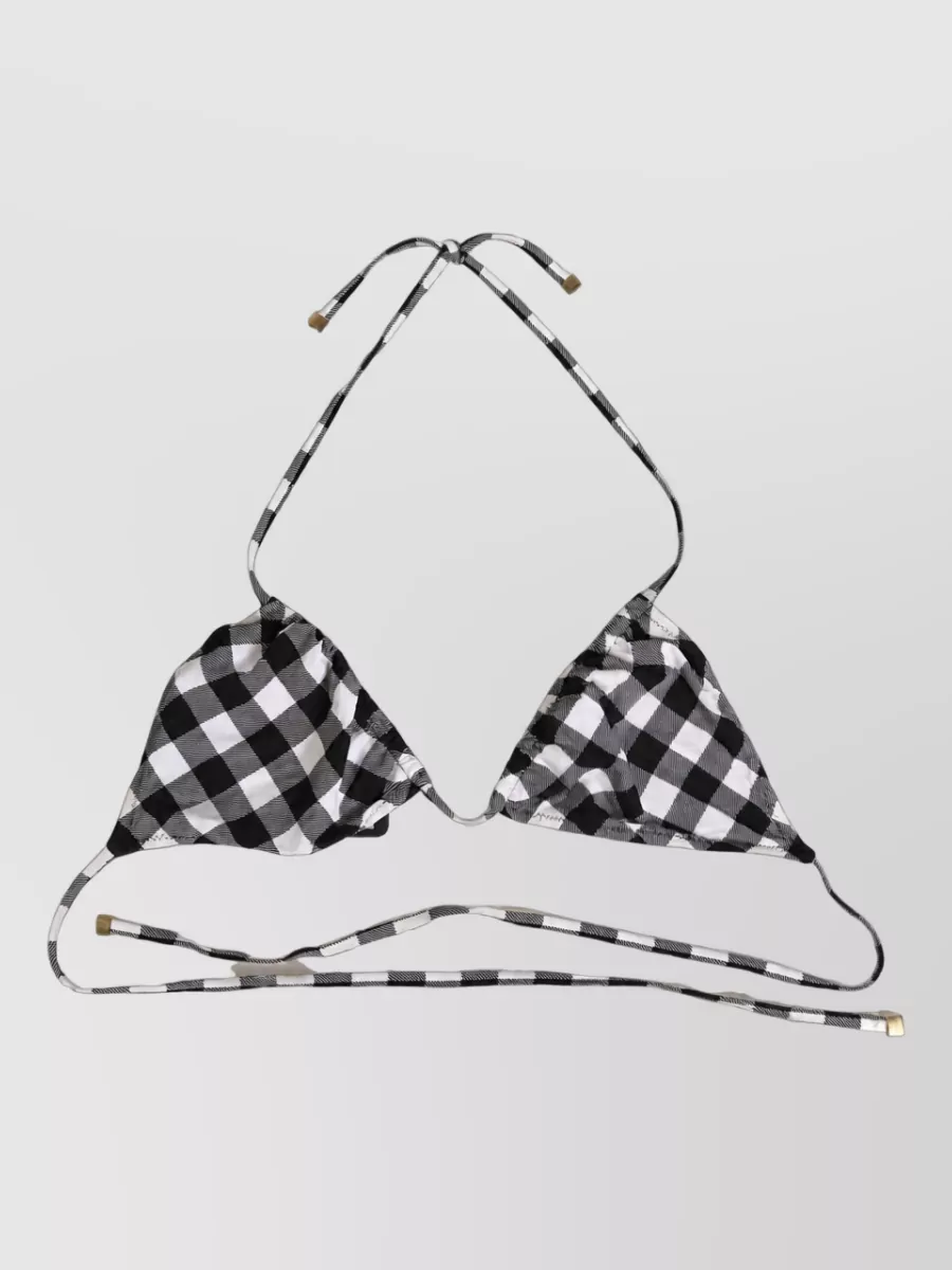 Dolce&Gabbana floral-print halterneck bikini top