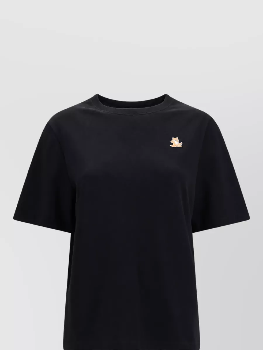 Maison Kitsuné cotton ribbed crew neck short sleeve t-shirt