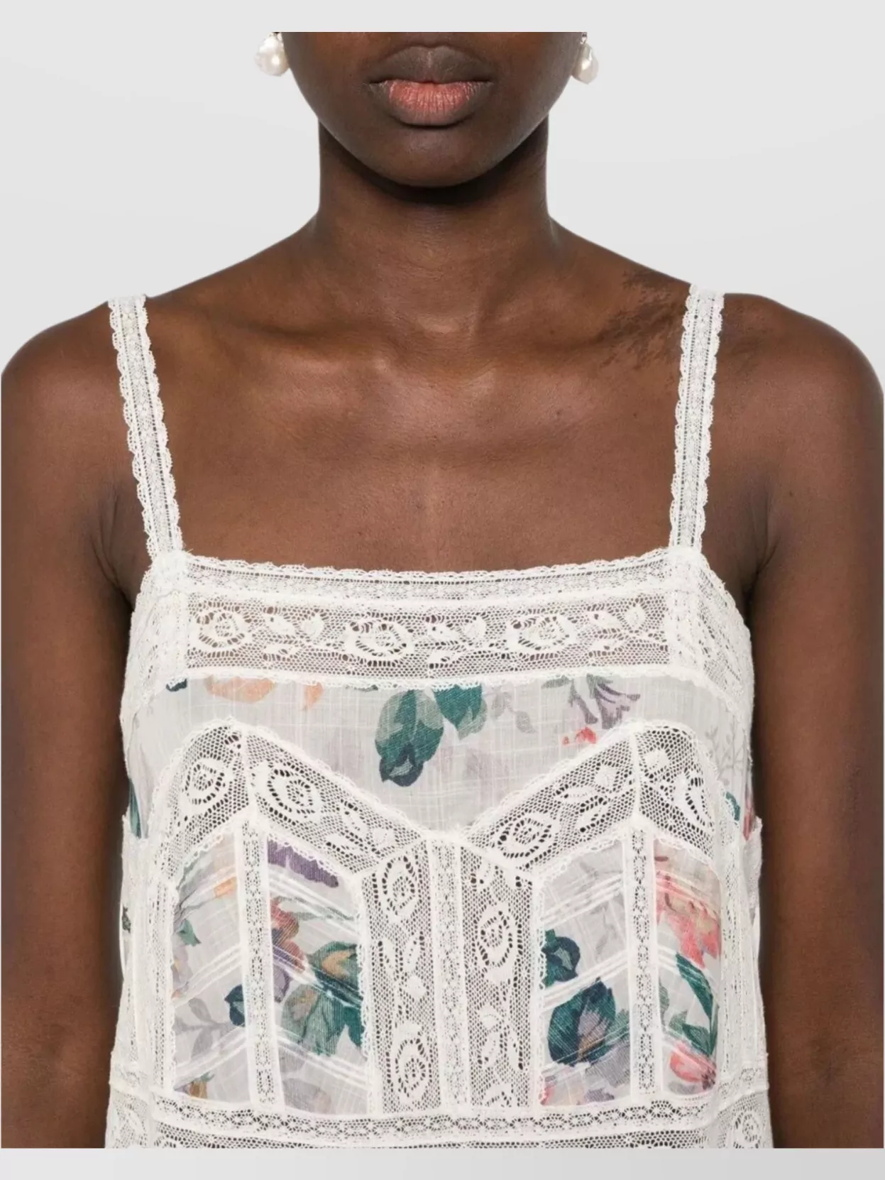 Shop Zimmermann Lace Trim Mini Dress With Flared Skirt