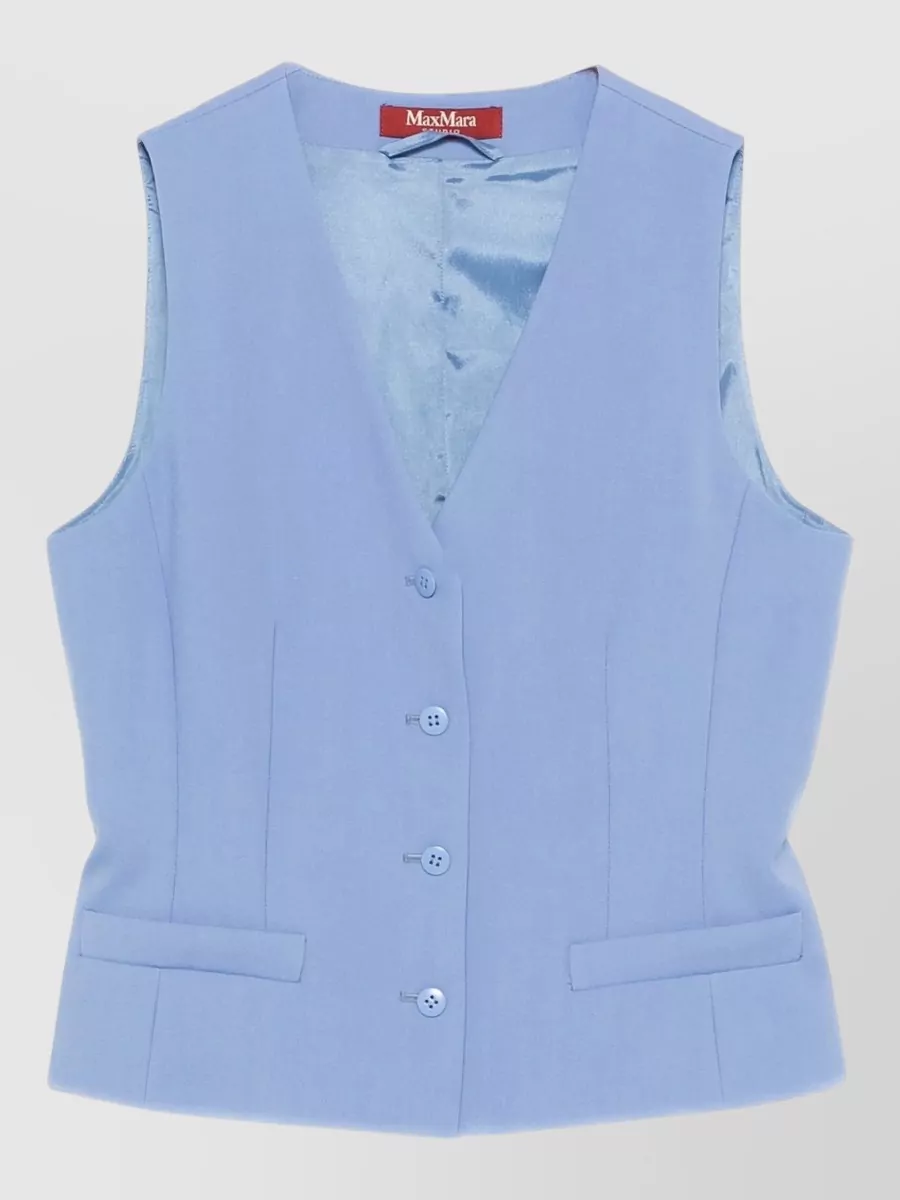 S Max Mara virgin wool v-neck vest