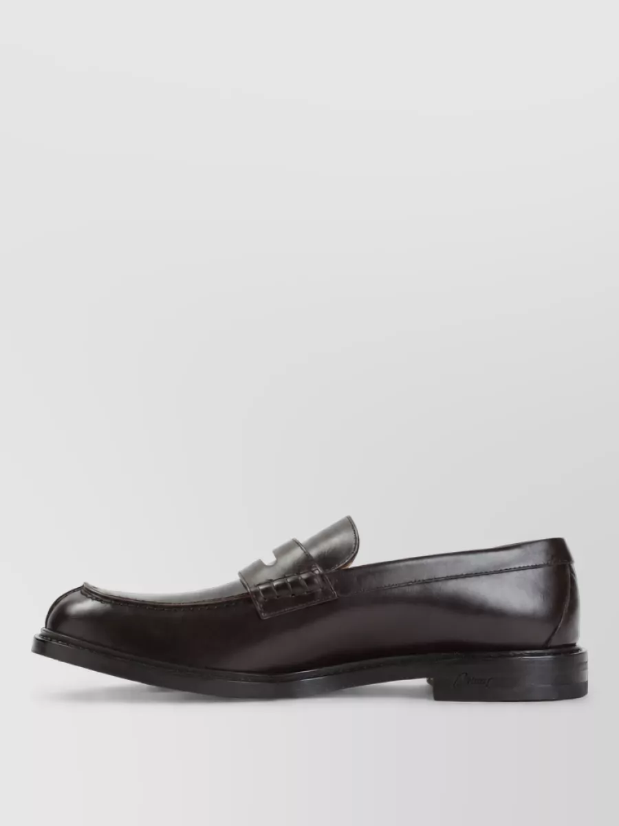 Brioni Leather Penny Loafers